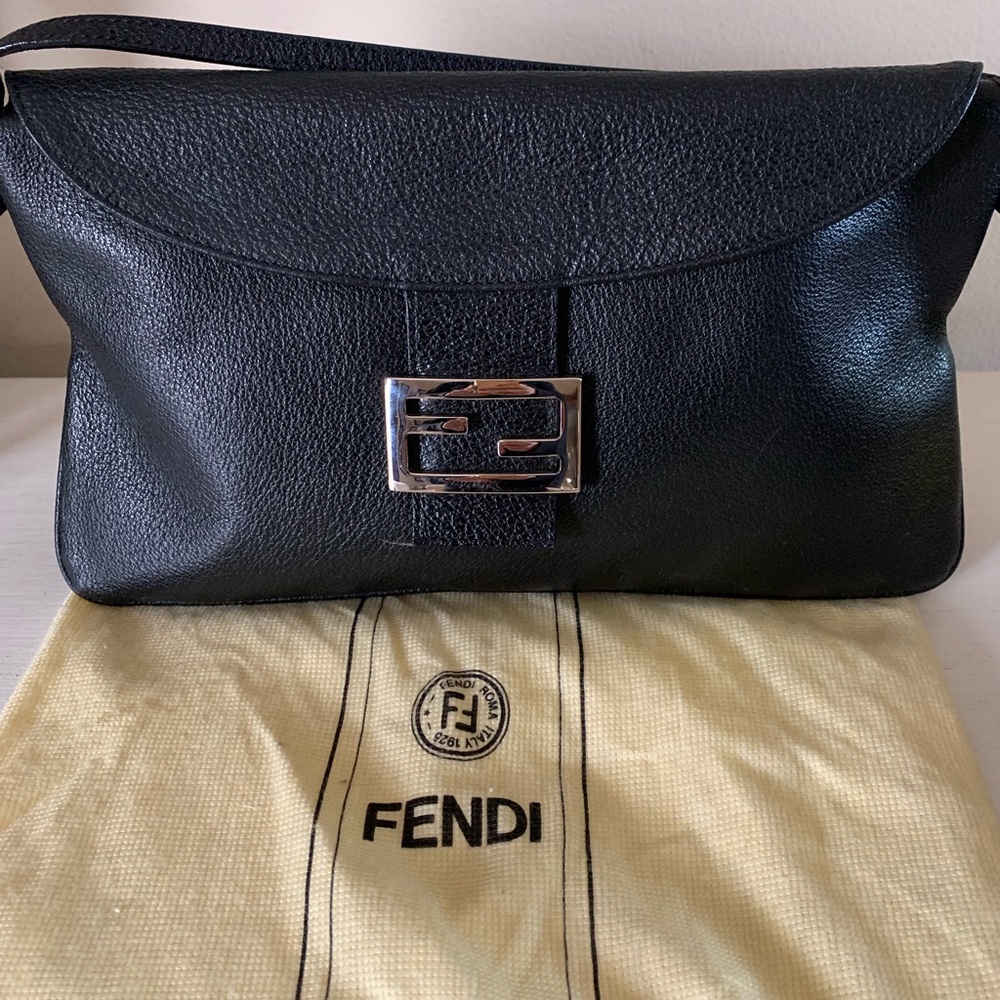 Fendi black leather bag